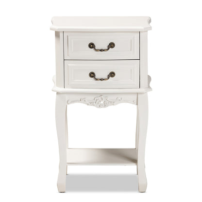 Baxton Studio - Gabrielle End Table in White/Brass - ETASW-06-White-ET view 3