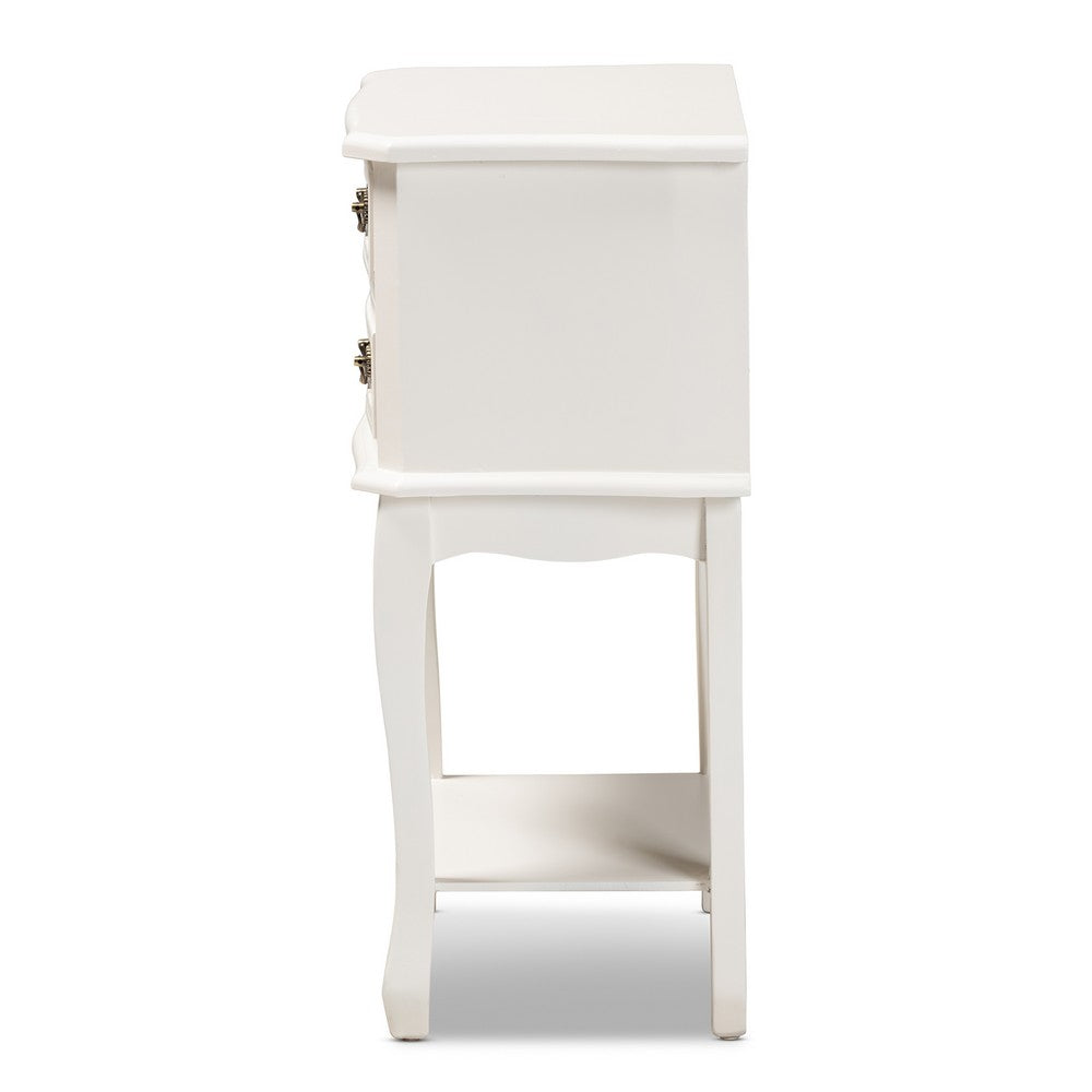 Baxton Studio - Gabrielle End Table in White/Brass - ETASW-06-White-ET view 4