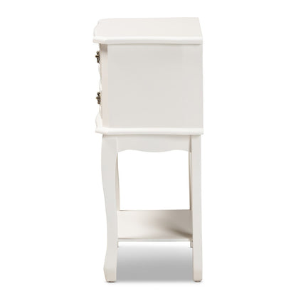 Baxton Studio - Gabrielle End Table in White/Brass - ETASW-06-White-ET view 4