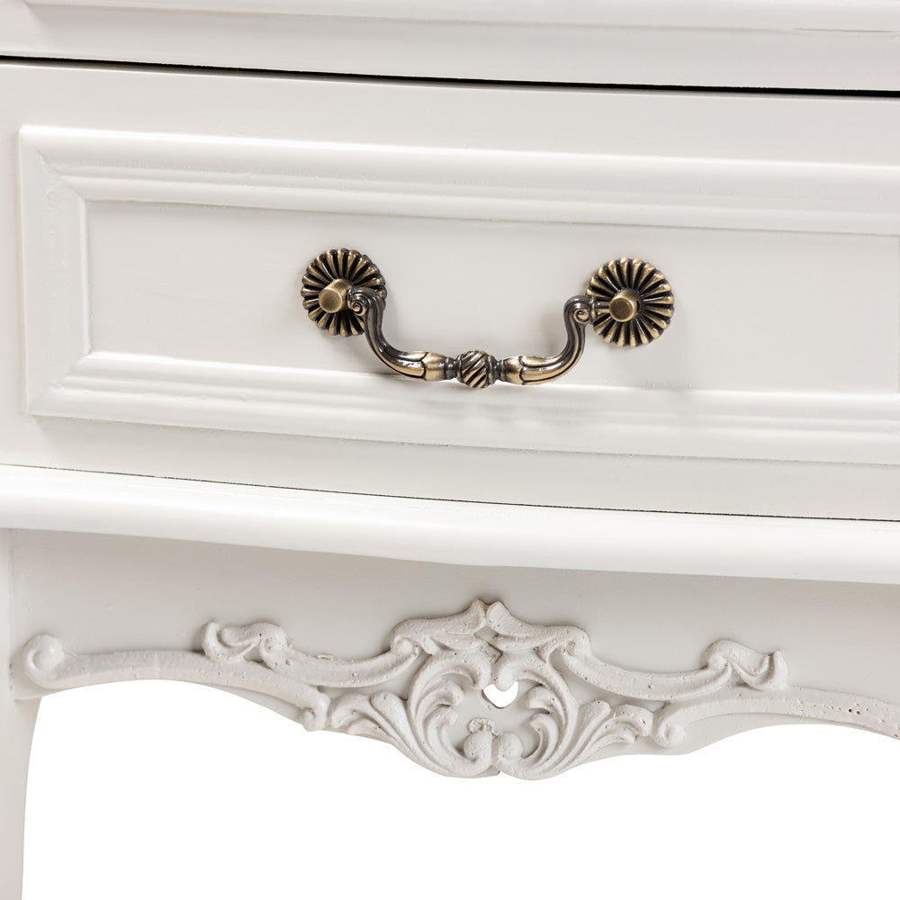 Baxton Studio - Gabrielle End Table in White/Brass - ETASW-06-White-ET view 5