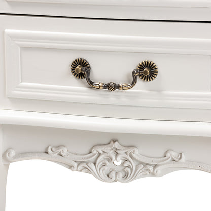 Baxton Studio - Gabrielle End Table in White/Brass - ETASW-06-White-ET view 5