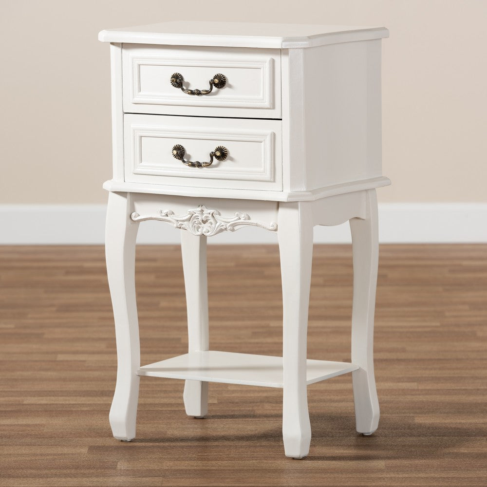 Baxton Studio - Gabrielle End Table in White/Brass - ETASW-06-White-ET view 8