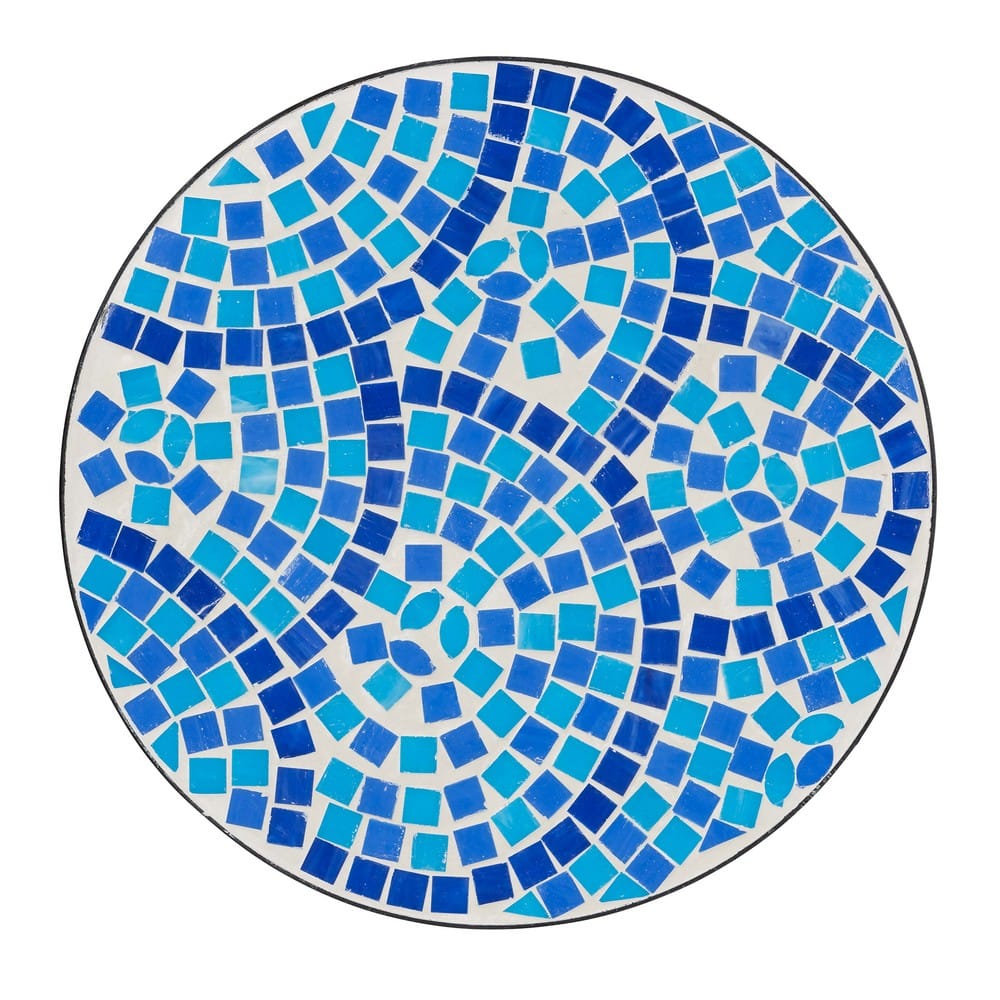 Baxton Studio - GaeNor Plant Stand in Black/Blue - H01-97880-Mosaic Plant Stand view 4