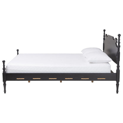 Baxton Studio - Gaetano Queen Size Bed in Black - MG0262-Black-Queen view 2