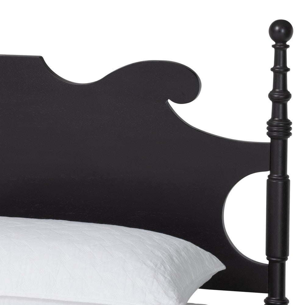 Baxton Studio - Gaetano Queen Size Bed in Black - MG0262-Black-Queen view 4