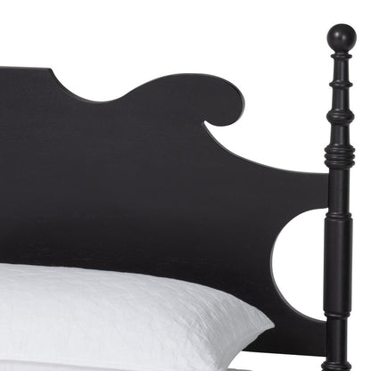 Baxton Studio - Gaetano Queen Size Bed in Black - MG0262-Black-Queen view 4
