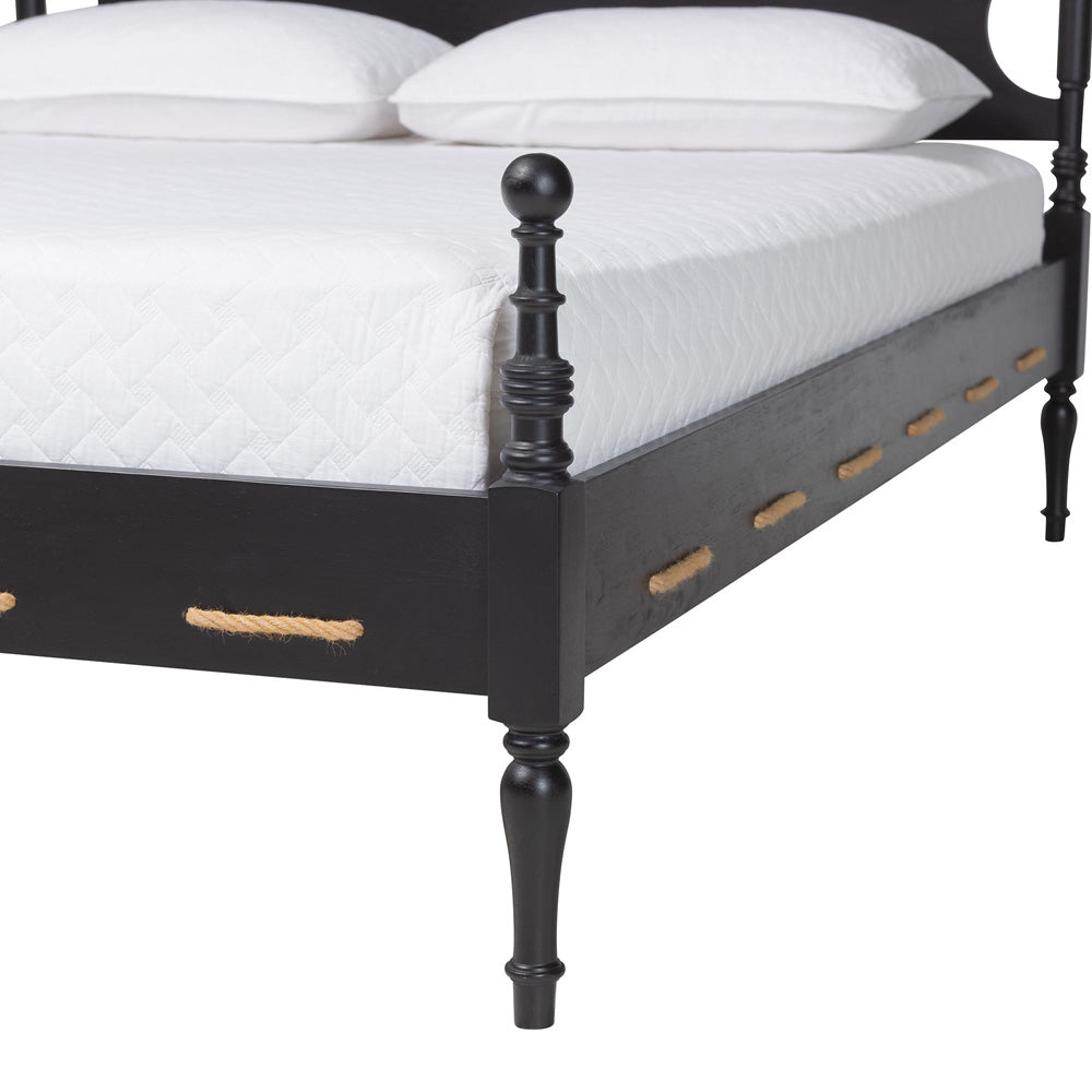 Baxton Studio - Gaetano Queen Size Bed in Black - MG0262-Black-Queen view 5