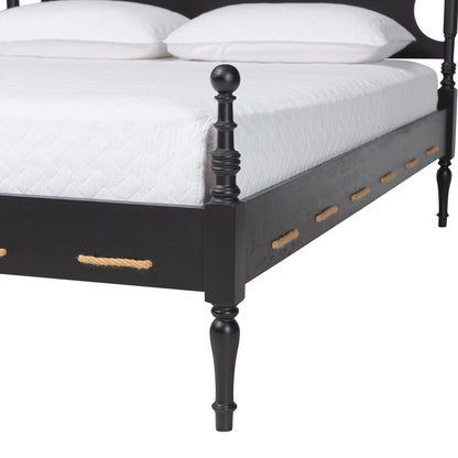 Baxton Studio - Gaetano Queen Size Bed in Black - MG0262-Black-Queen view 5
