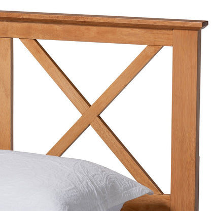 Baxton Studio - Galvin Queen Size Bed in Brown - SW8219-Rustic Brown-Queen view 4