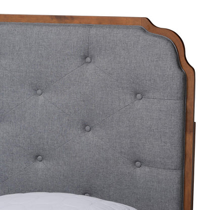 Baxton Studio - Garron King Size Bed in Grey/Walnut Brown - MG9772/97151-King view 4
