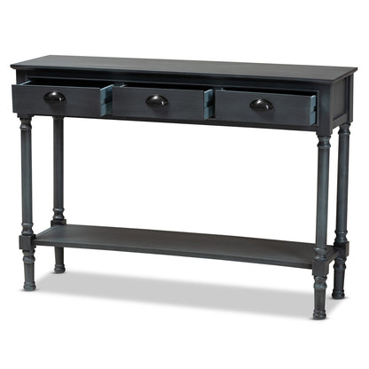 Baxton Studio - Garvey Console Table in Dark Blue Gray - JY20A373-Grey-Console view 2