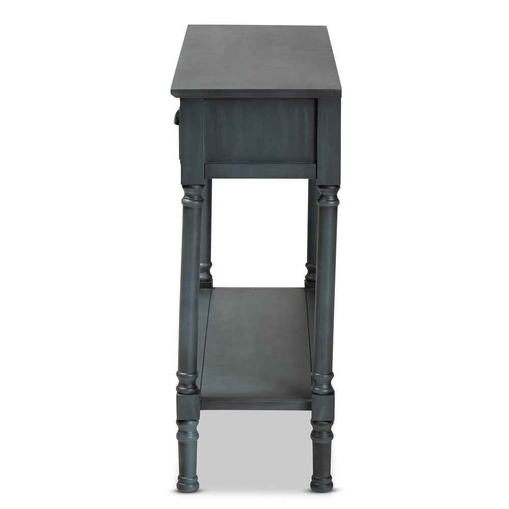 Baxton Studio - Garvey Console Table in Dark Blue Gray - JY20A373-Grey-Console view 4