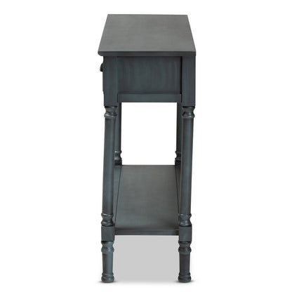 Baxton Studio - Garvey Console Table in Dark Blue Gray - JY20A373-Grey-Console view 4