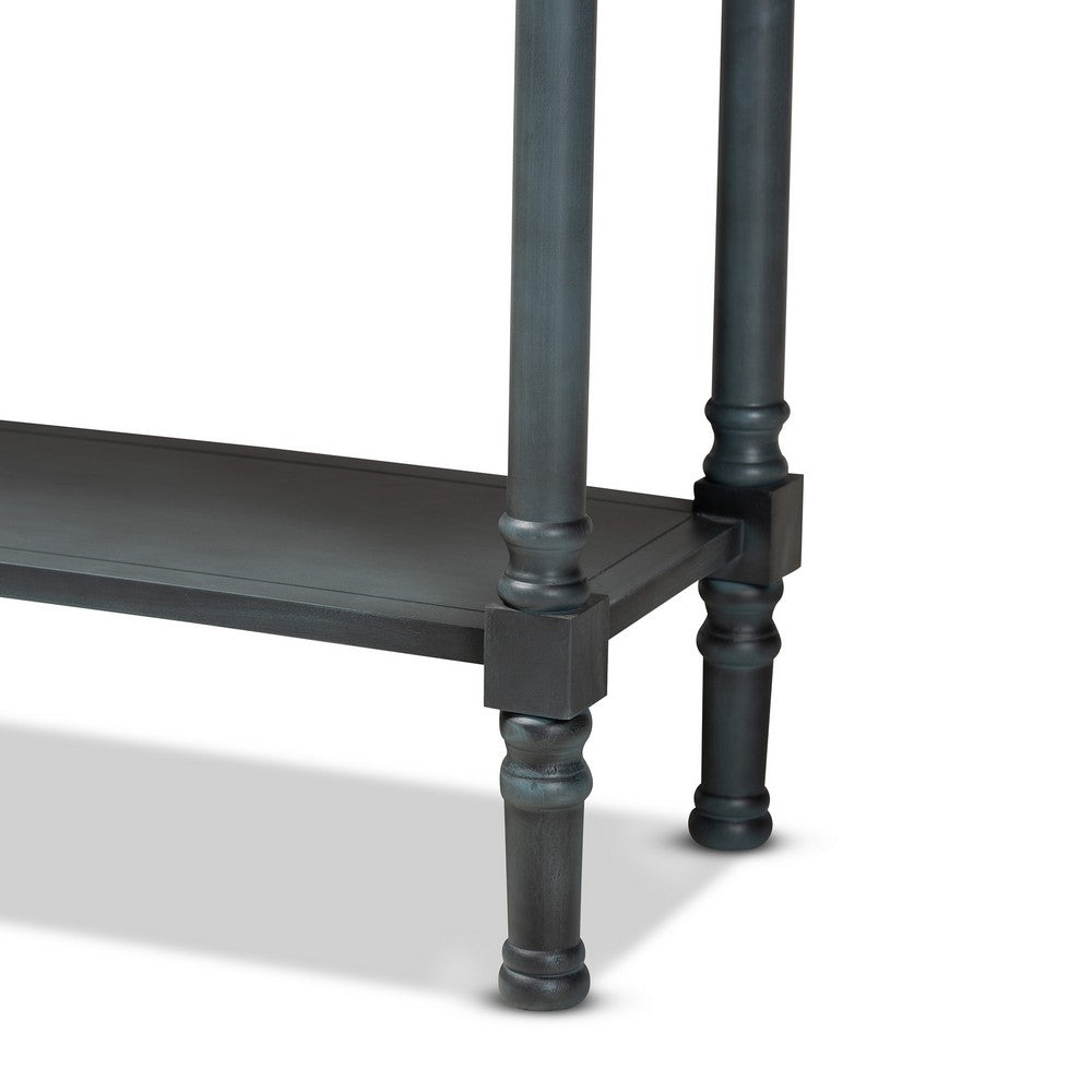Baxton Studio - Garvey Console Table in Dark Blue Gray - JY20A373-Grey-Console view 6