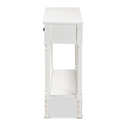 Baxton Studio - Garvey Console Table in White - JY20A373-Antique White-Console view 4