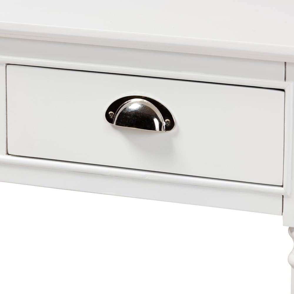 Baxton Studio - Garvey Console Table in White - JY20A373-Antique White-Console view 5