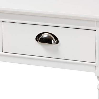 Baxton Studio - Garvey Console Table in White - JY20A373-Antique White-Console view 5