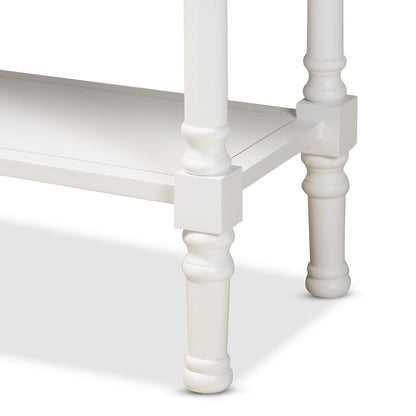 Baxton Studio - Garvey Console Table in White - JY20A373-Antique White-Console view 6