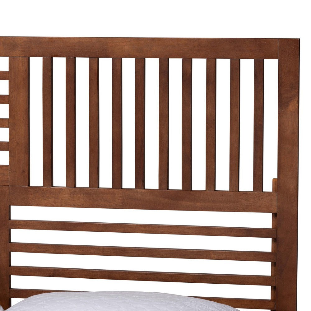 Baxton Studio - Gemma King Bed w/ Headboard in Ash Walnut - Gemma-Ash Walnut-King view 4