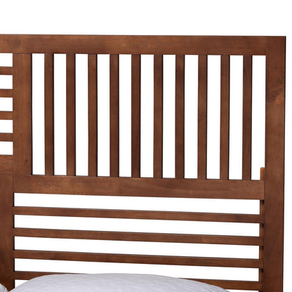 Baxton Studio - Gemma Queen Size Bed in Ash Walnut - Gemma-Ash Walnut-Queen view 4
