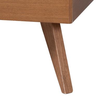 Baxton Studio - Gemma Queen Size Bed in Ash Walnut - Gemma-Ash Walnut-Queen view 5