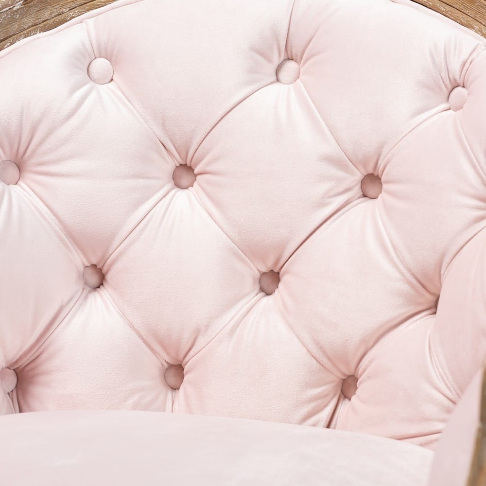 Baxton Studio - Genevieve Chair in Light Pink/Oak - TSF7766-Light Pink-CC view 6