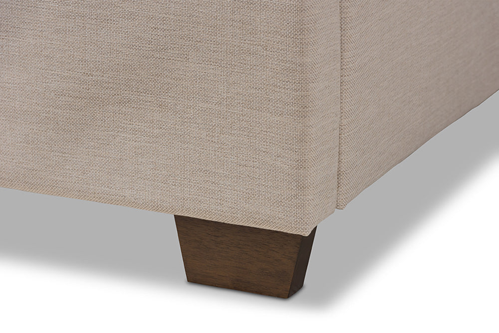 Baxton Studio - Georgette King Size Bed - CF8957-Light Beige-King view 6