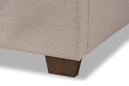 Baxton Studio - Georgette King Size Bed - CF8957-Light Beige-King view 6