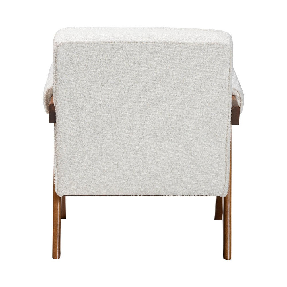 Baxton Studio - Georgina Accent Chair in Cream/Walnut Brown - BBT8074-Cream-CC view 4