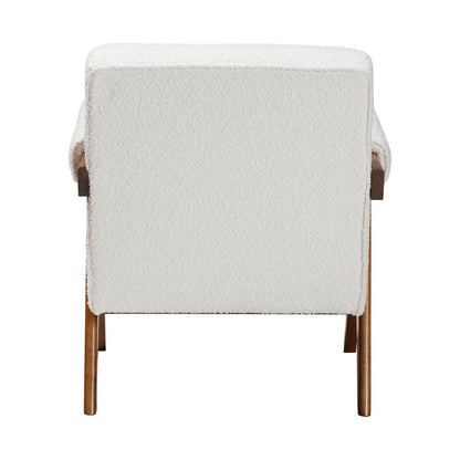 Baxton Studio - Georgina Accent Chair in Cream/Walnut Brown - BBT8074-Cream-CC view 4