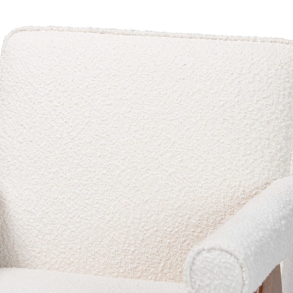 Baxton Studio - Georgina Accent Chair in Cream/Walnut Brown - BBT8074-Cream-CC view 5