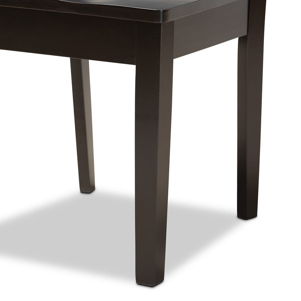 Baxton Studio - Gervais Set of 2 Dining Chairs in Dark Brown - RH339C-Dark Brown Wood Scoop Seat-DC-2PK view 5