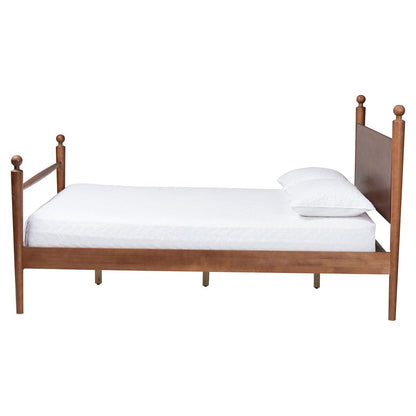 Baxton Studio - Gianetta Queen Size Bed in Walnut Brown - MG0257-Walnut-Queen view 2