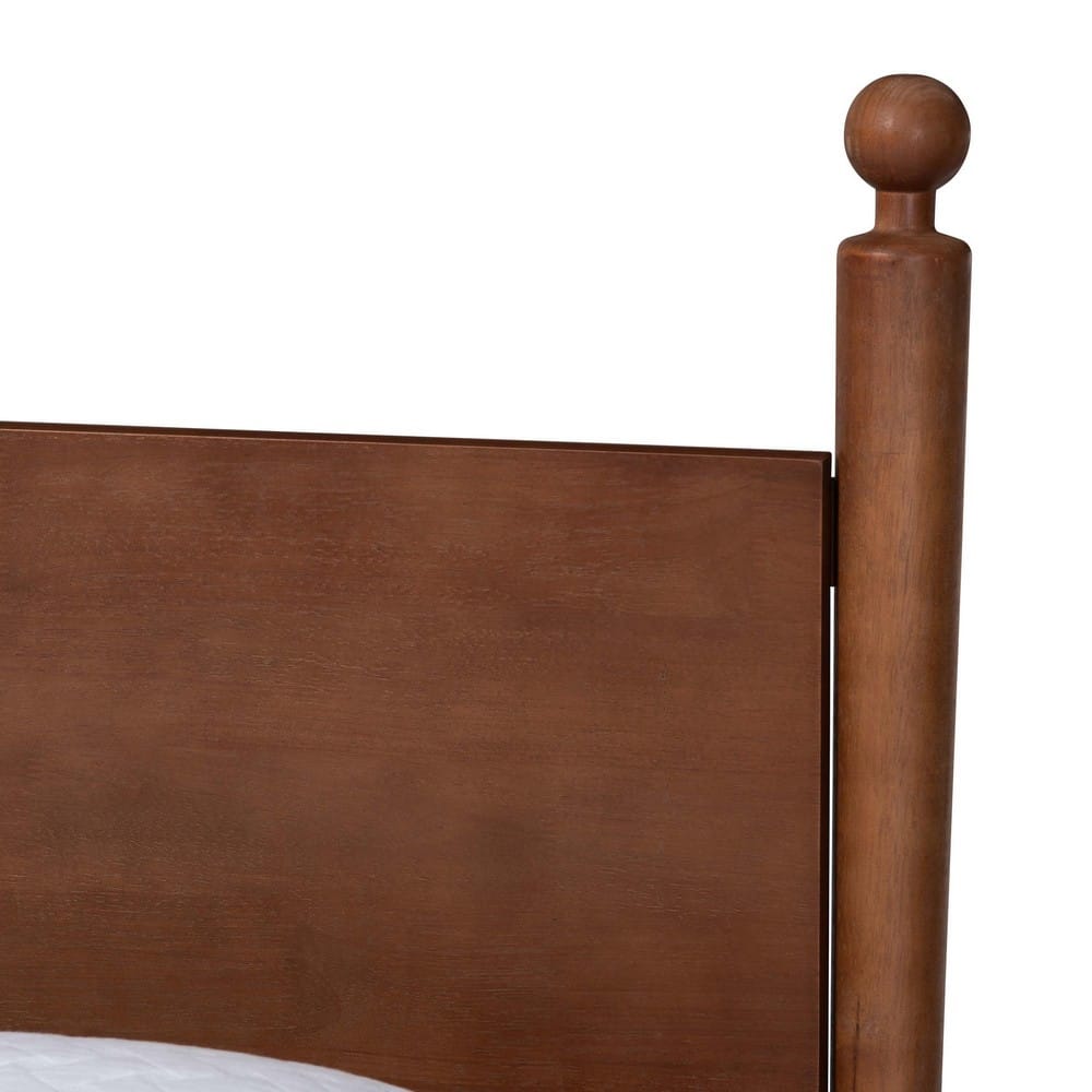 Baxton Studio - Gianetta Queen Size Bed in Walnut Brown - MG0257-Walnut-Queen view 4