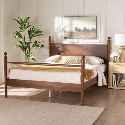 Baxton Studio - Gianetta Queen Size Bed in Walnut Brown - MG0257-Walnut-Queen view 7
