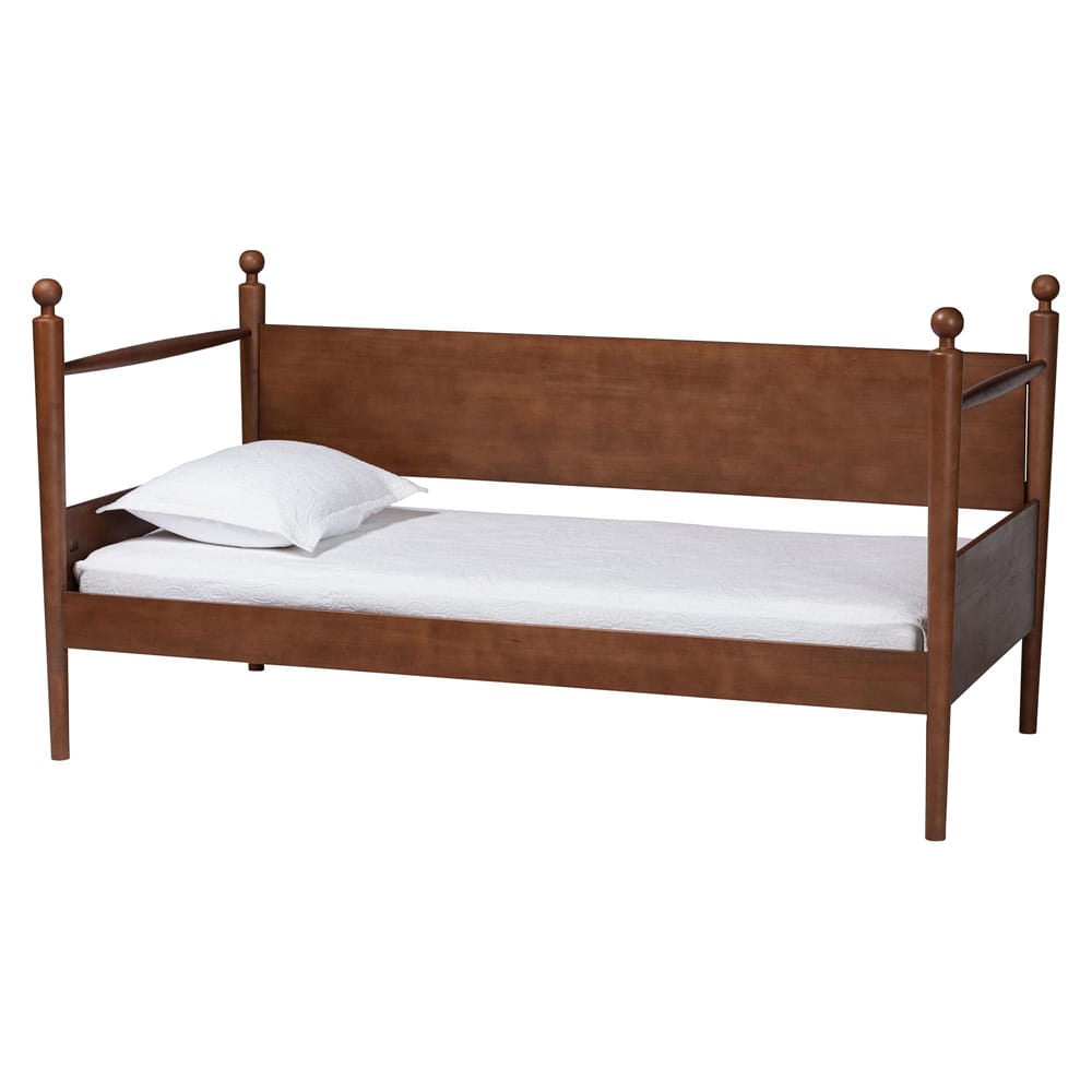 Baxton Studio - Gianetta Twin Size Daybed in Walnut Brown - MG0257-1-Walnut-Twin Daybed view 1