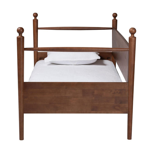 Baxton Studio - Gianetta Twin Size Daybed in Walnut Brown - MG0257-1-Walnut-Twin Daybed view 2