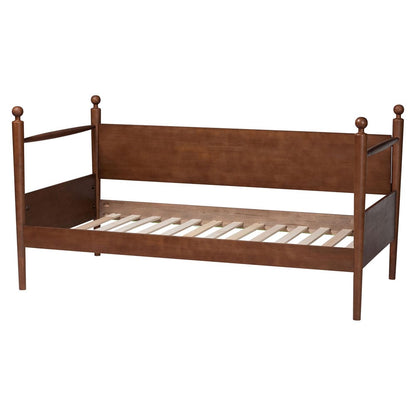 Baxton Studio - Gianetta Twin Size Daybed in Walnut Brown - MG0257-1-Walnut-Twin Daybed view 3
