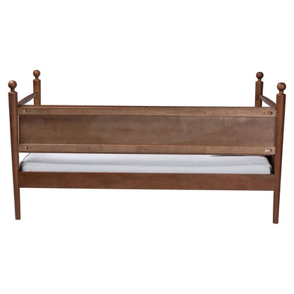 Baxton Studio - Gianetta Twin Size Daybed in Walnut Brown - MG0257-1-Walnut-Twin Daybed view 4