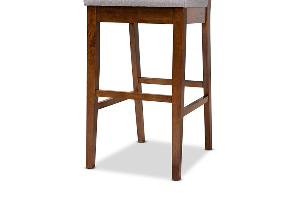 Baxton Studio - Gideon Barstool Set of 2 - RH2083BP-Grey/Walnut-BS view 6