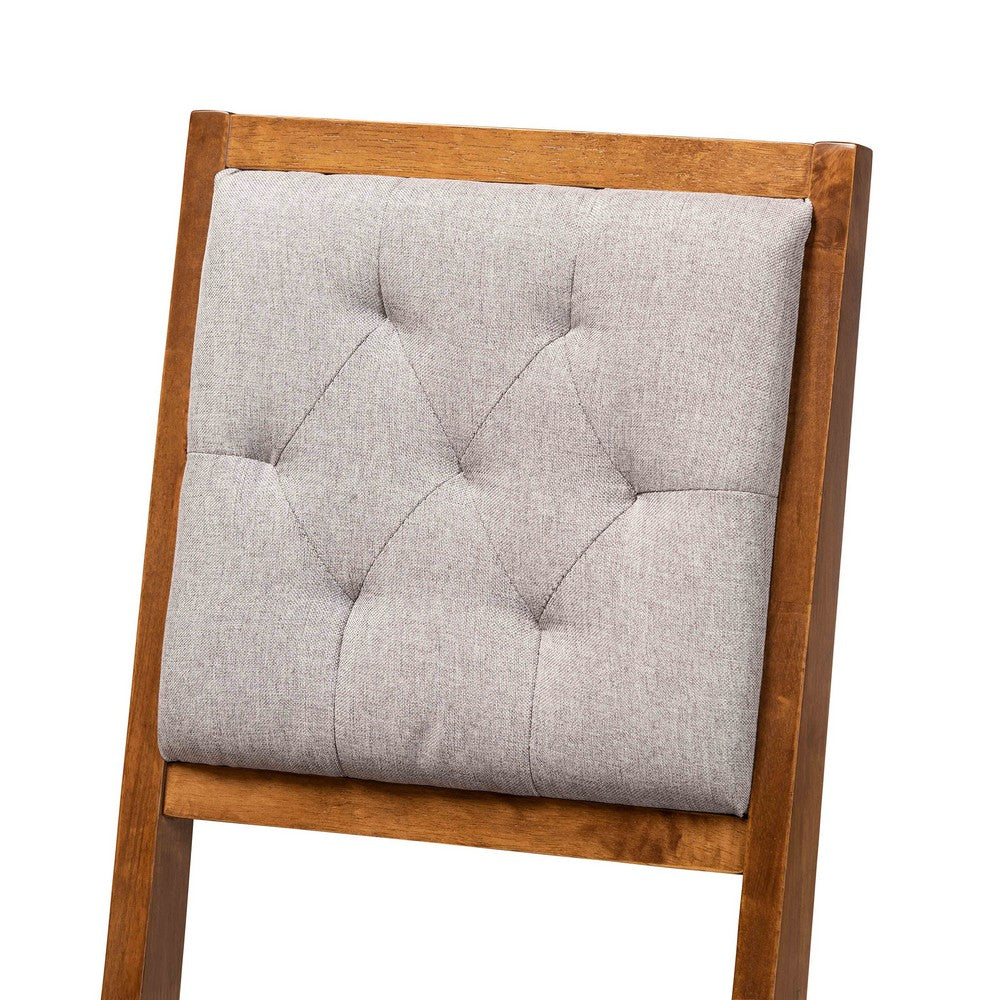 Baxton Studio - Gideon Set of 2 Dining Chairs in Grey/Walnut Brown - RH2083C-Grey/Walnut-DC-2PK view 4