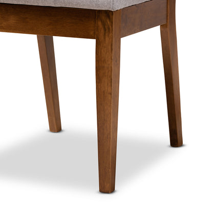 Baxton Studio - Gideon Set of 2 Dining Chairs in Grey/Walnut Brown - RH2083C-Grey/Walnut-DC-2PK view 5