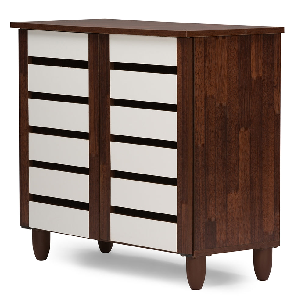 Baxton Studio - Gisela Shoe Cabinet in Brown - SC865512-Dirty Oak view 1