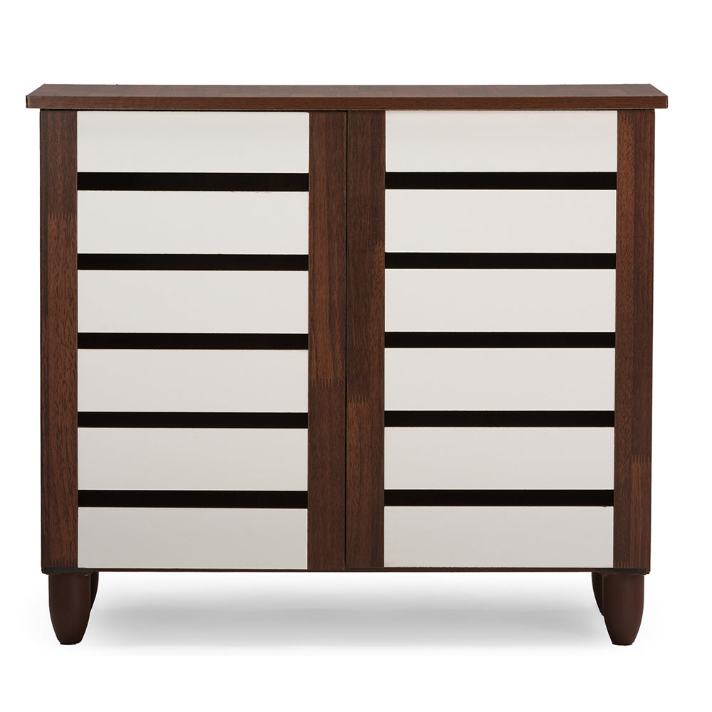 Baxton Studio - Gisela Shoe Cabinet in Brown - SC865512-Dirty Oak view 2