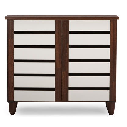 Baxton Studio - Gisela Shoe Cabinet in Brown - SC865512-Dirty Oak view 2