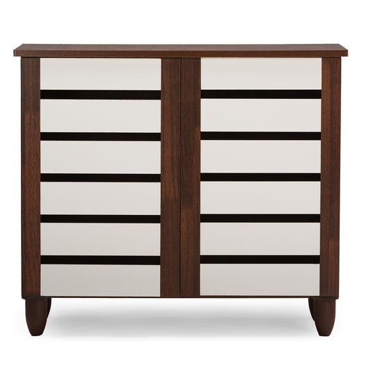 Baxton Studio - Gisela Shoe Cabinet in Brown - SC865512-Dirty Oak view 2