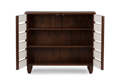 Baxton Studio - Gisela Shoe Cabinet in Brown - SC865512-Dirty Oak view 3