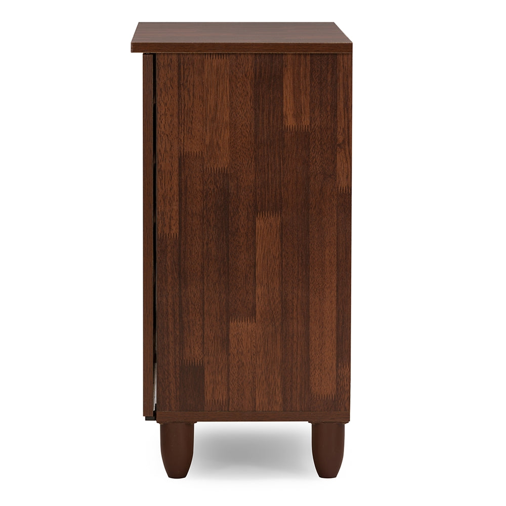 Baxton Studio - Gisela Shoe Cabinet in Brown - SC865512-Dirty Oak view 4