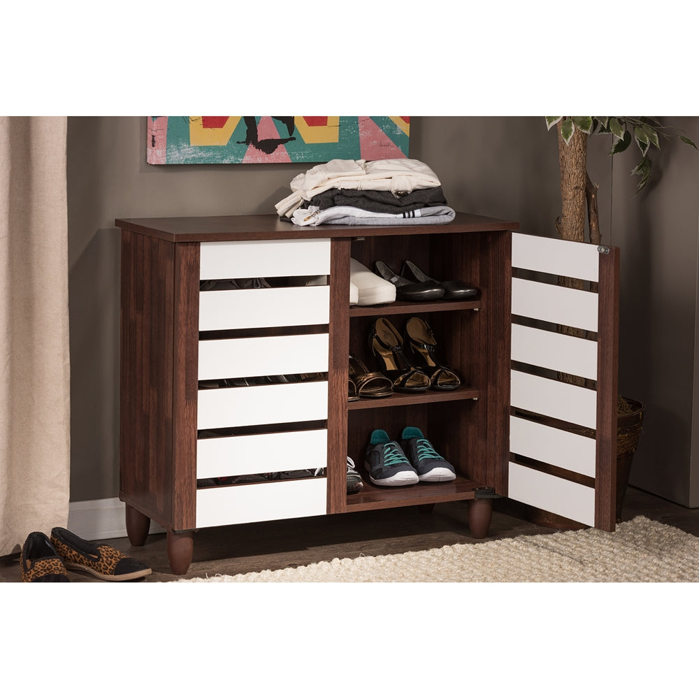 Baxton Studio - Gisela Shoe Cabinet in Brown - SC865512-Dirty Oak view 5