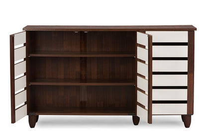 Baxton Studio - Gisela Shoe Cabinet in Brown - SC865513-Dirty Oak view 4